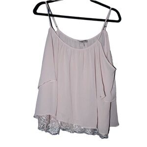 ✨3 for $15✨ Forever21 light pink cold-shoulder top women's large